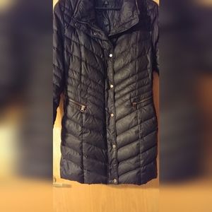 Andrew Marc - Beautiful long DOWN slimming puffer coat Black 2X WITHOUT HOOD